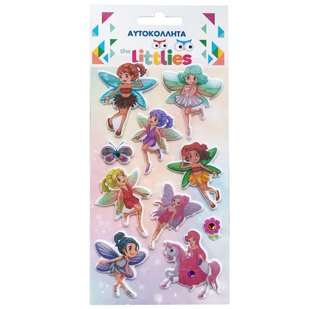 The Littlies: Tündérek 3D pufi matrica szett 10x22cm-es íven kép 1