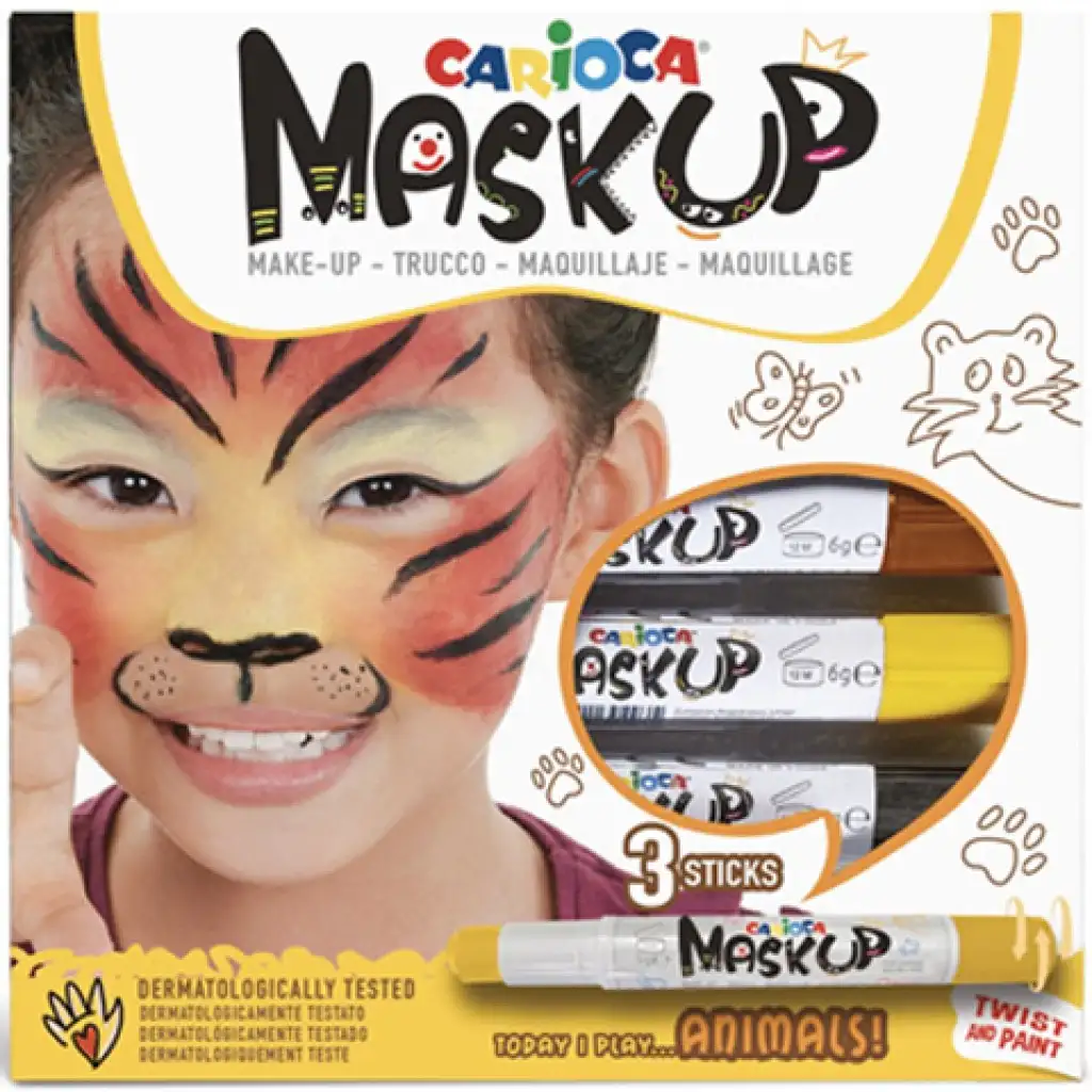 Carioca Maskup: Tigris arcfestő szett 3 színnel kép 1
