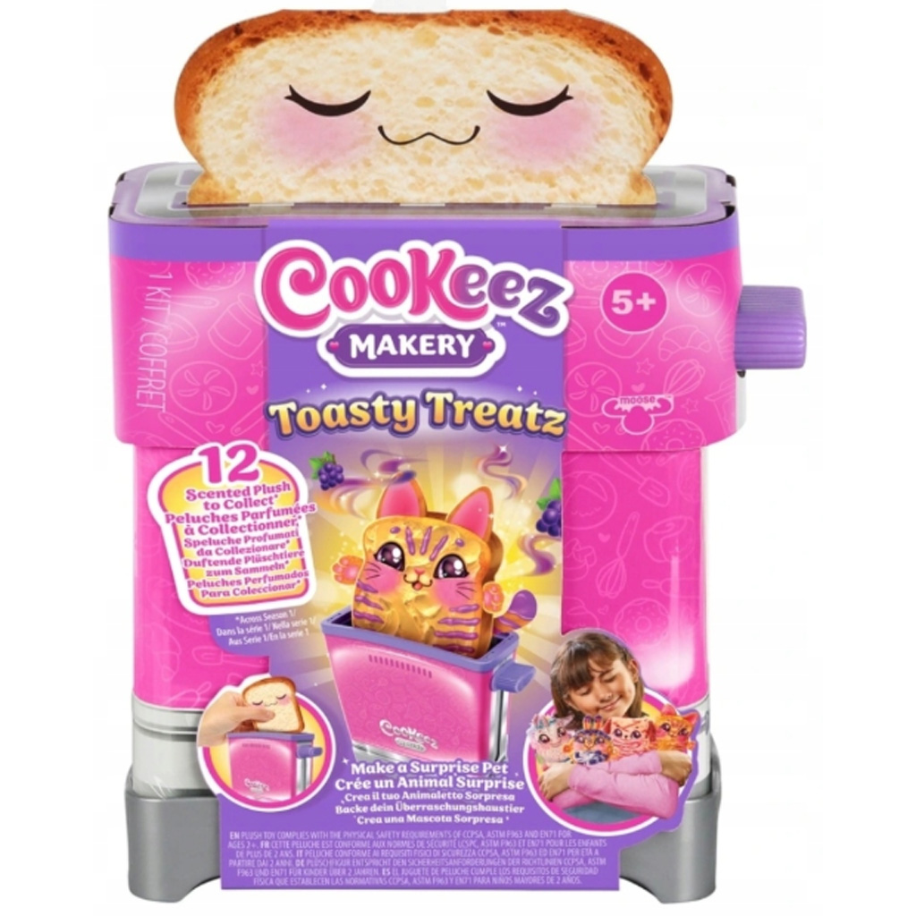 COOKEEZ Makery: Toasty Treatz pirítós készítő játékszett meglepetés plüss állattal kép 1