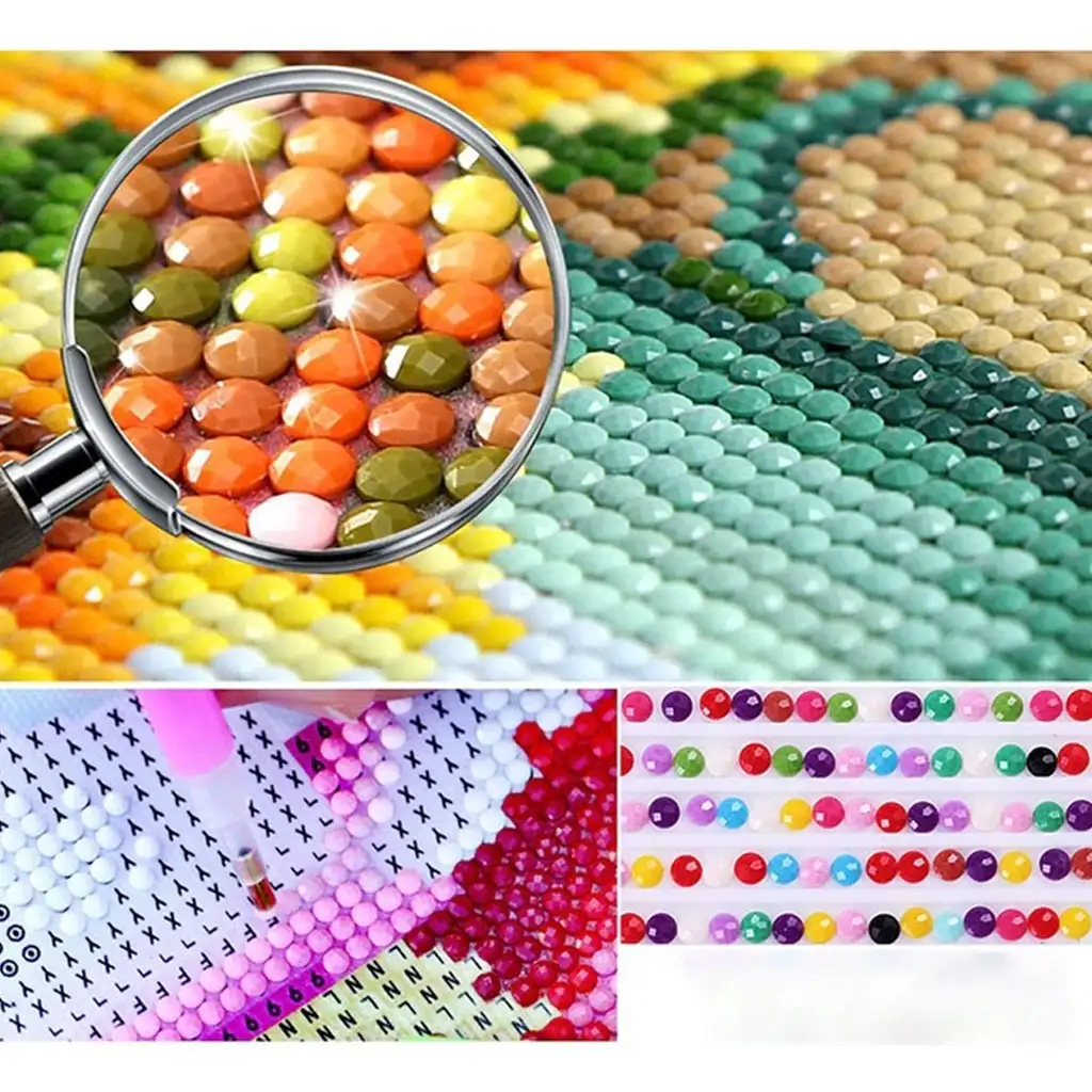 Gyémántszemes kirakó: Flamingók gyémántfestő szett 10x15cm kép 2