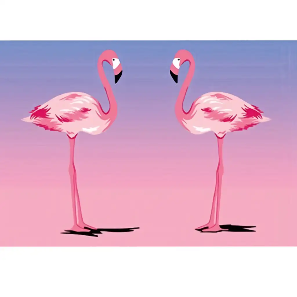 Gyémántszemes kirakó: Flamingók gyémántfestő szett 10x15cm kép 1