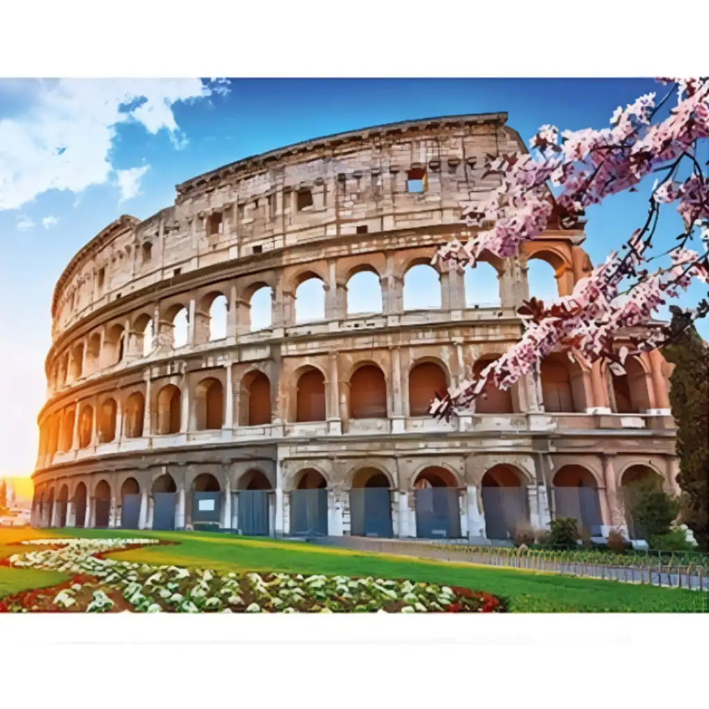 Gyémántszemes kirakó: Róma Colosseum gyémántfestő szett 30x40cm kép 1