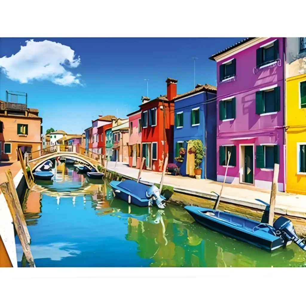Gyémántszemes kirakó: Velence gyémántfestő szett 30x40cm kép 1
