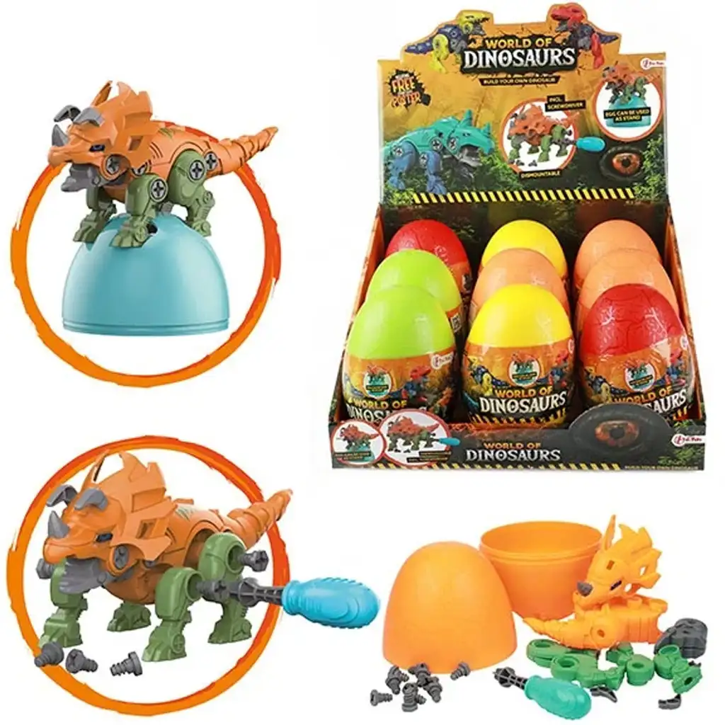 World of Dinosaurs szétszedhető dinó csavarhúzóval meglepetés tojás 1db kép 1