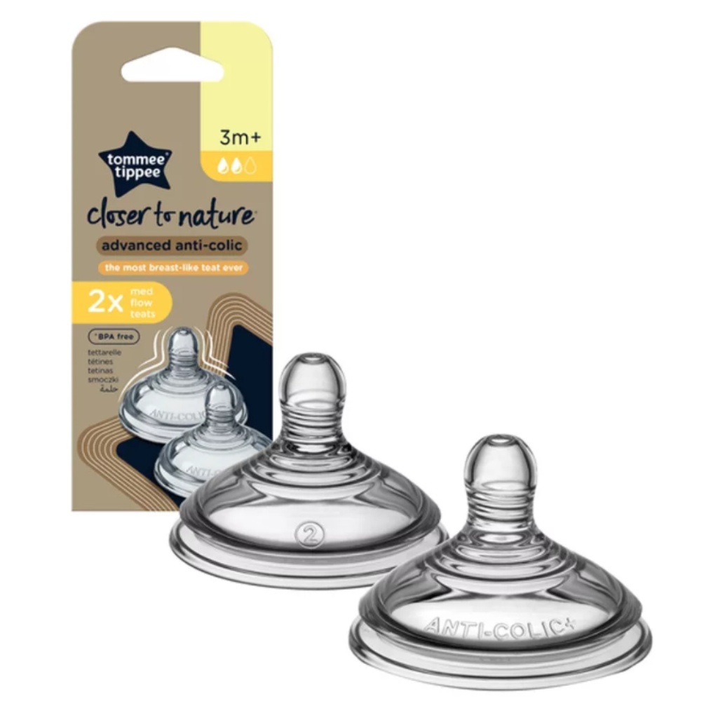 Tommee Tippee: Anti-Colic közepes folyású etetőcumi (3 hó+) 2 db kép 1