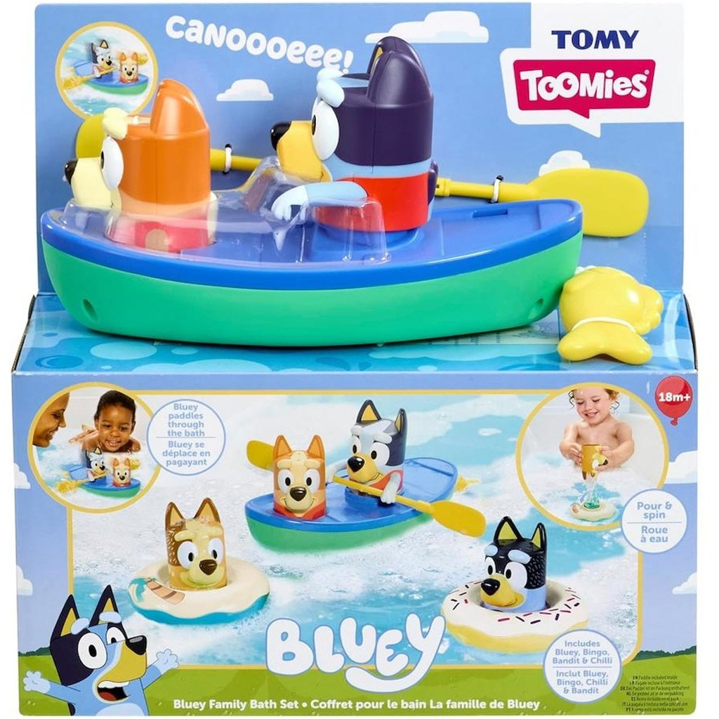 Tomy Toomies: Bluey családi csónakázás fürdőjáték kép 1