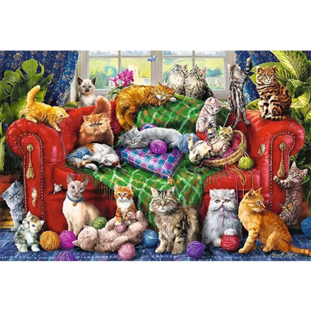 Kiscicák a kanapén 1500db-os puzzle - Trefl kép 2