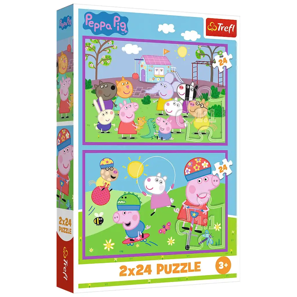 Peppa a játszótéren 2x24db-os puzzle - Trefl kép 1