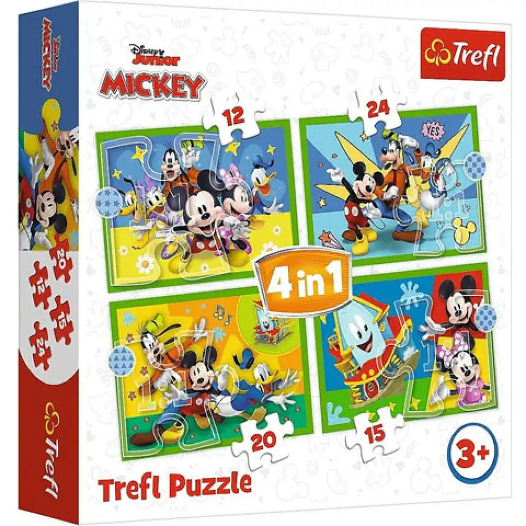 Mickey egér és a barátai 4 az 1-ben puzzle - Trefl kép 1