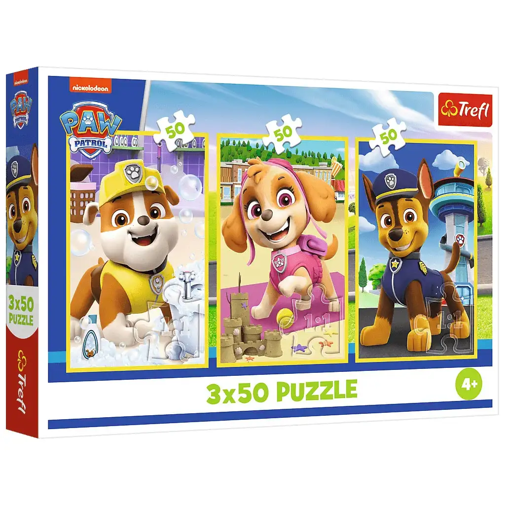Mancs Őrjárat a mi kiskutyáink 3x50db-os puzzle - Trefl kép 1