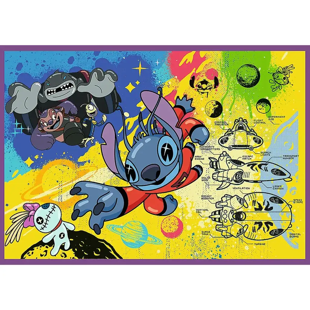 Disney: Csodálatos Stitch 4x250db-os puzzle - Trefl kép 5