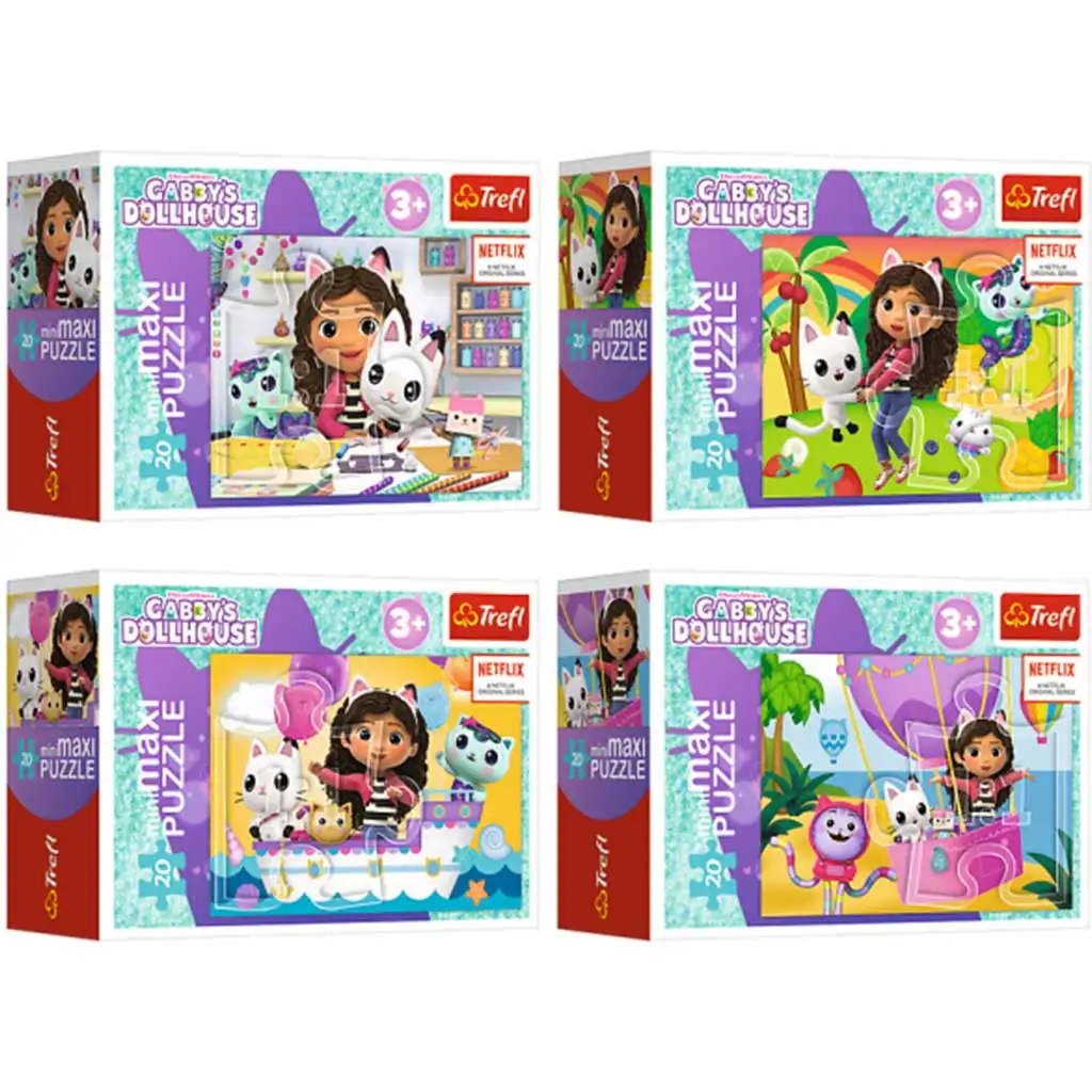 Netflix: Gabi Babaháza 54db-os minipuzzle négyféle változatban 1db kép 1