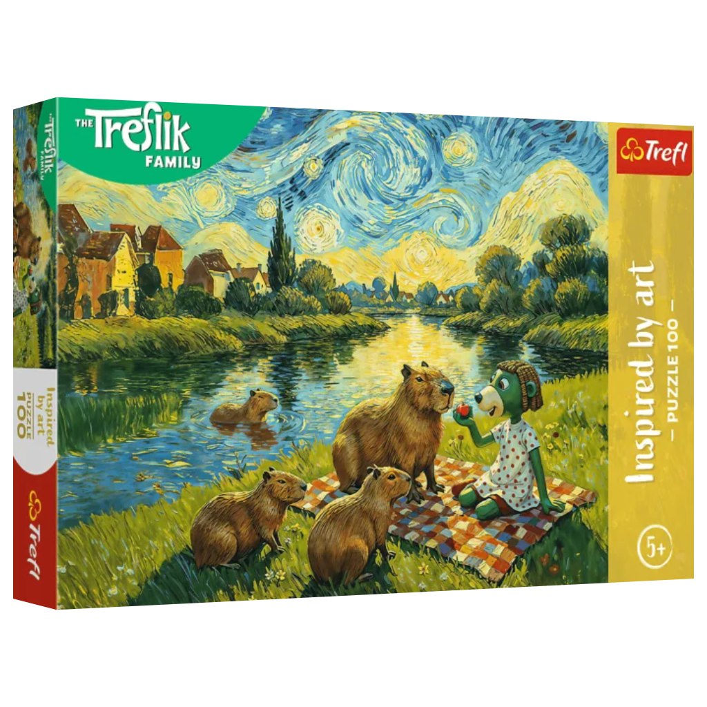 The Treflik Family: Capybara etetés 100 db-os puzzle – Trefl kép 1