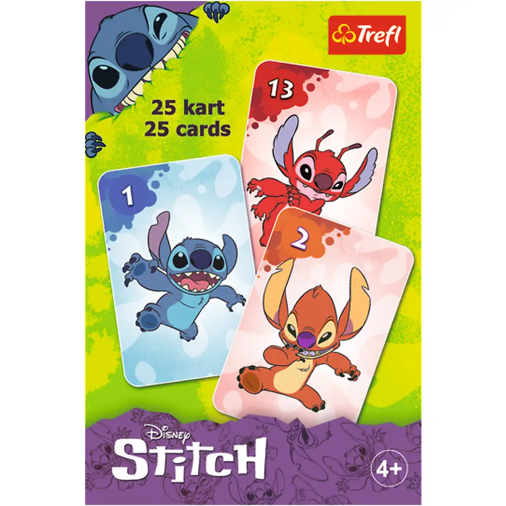 Disney: Stitch Fekete Péter kártyajáték - Trefl kép 1