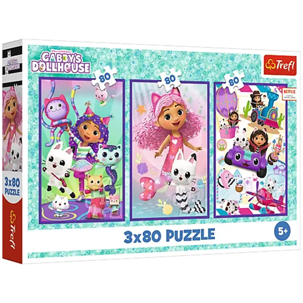 Gabi babaháza színes napok 3x80db-os puzzle - Trefl kép 1