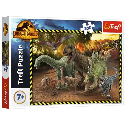Jurassic World: Dinók a Jurassic Parkból 200db-os puzzle - Trefl kép 1