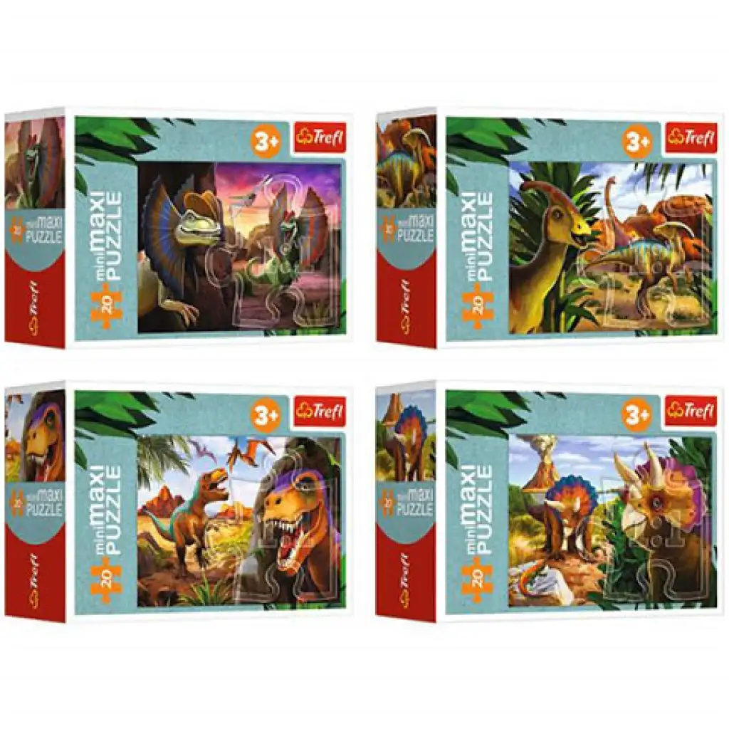 Fedezd fel a dinoszauruszok világát 20db-os MiniMaxi puzzle - Trefl kép 1