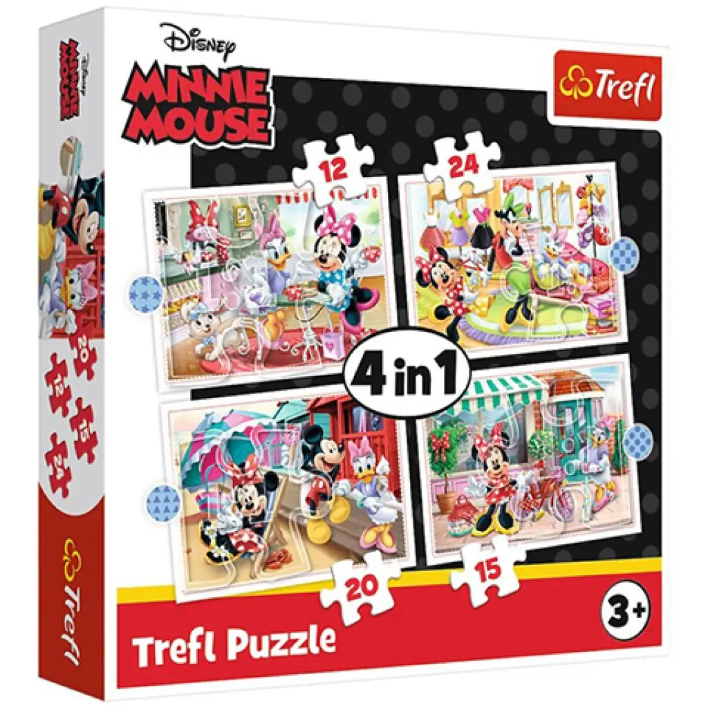 Minnie Egér és barátai 12,15,20,24db-os 4 az 1-ben puzzle - Trefl kép 1