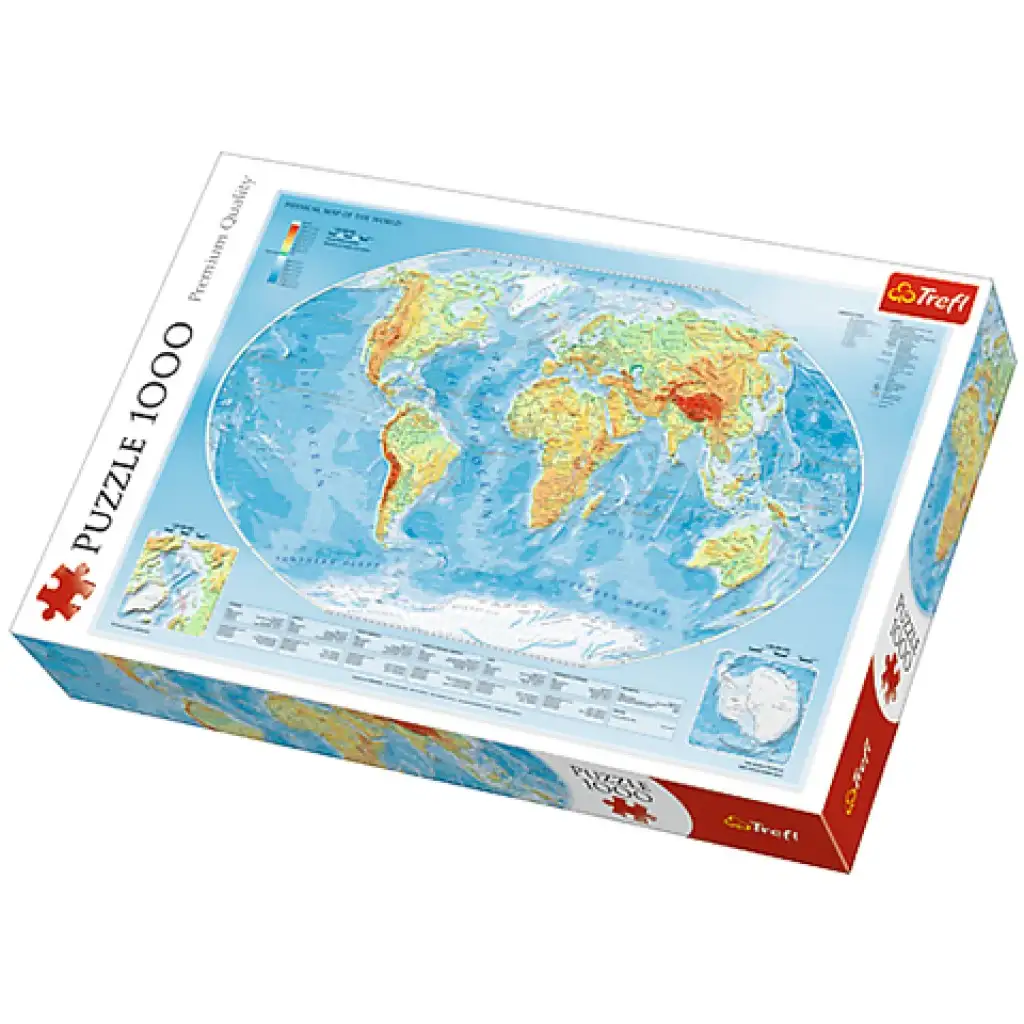 A Föld fizikai térképe 1000 db-os Puzzle - Trefl kép 1