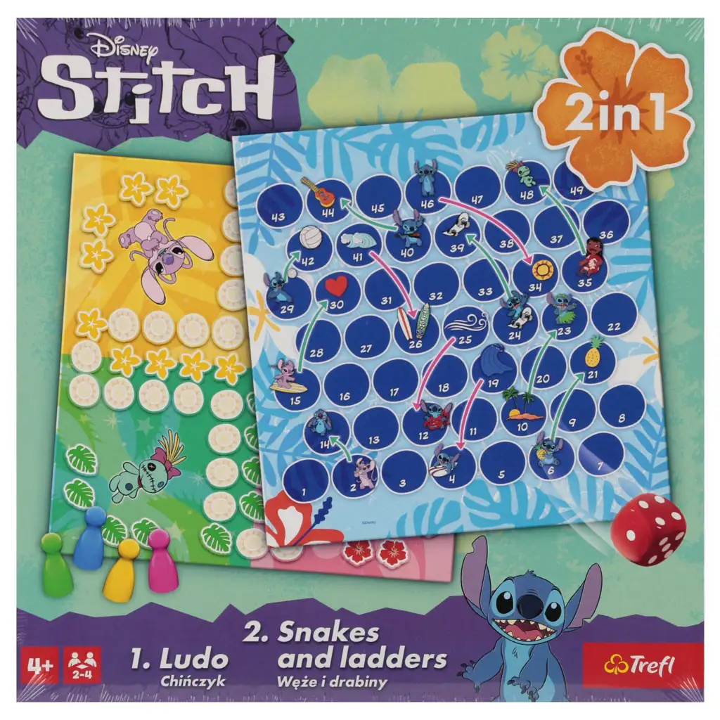 Disney: Stitch 2az1-ben társasjáték gyűjtemény - Trefl kép 1