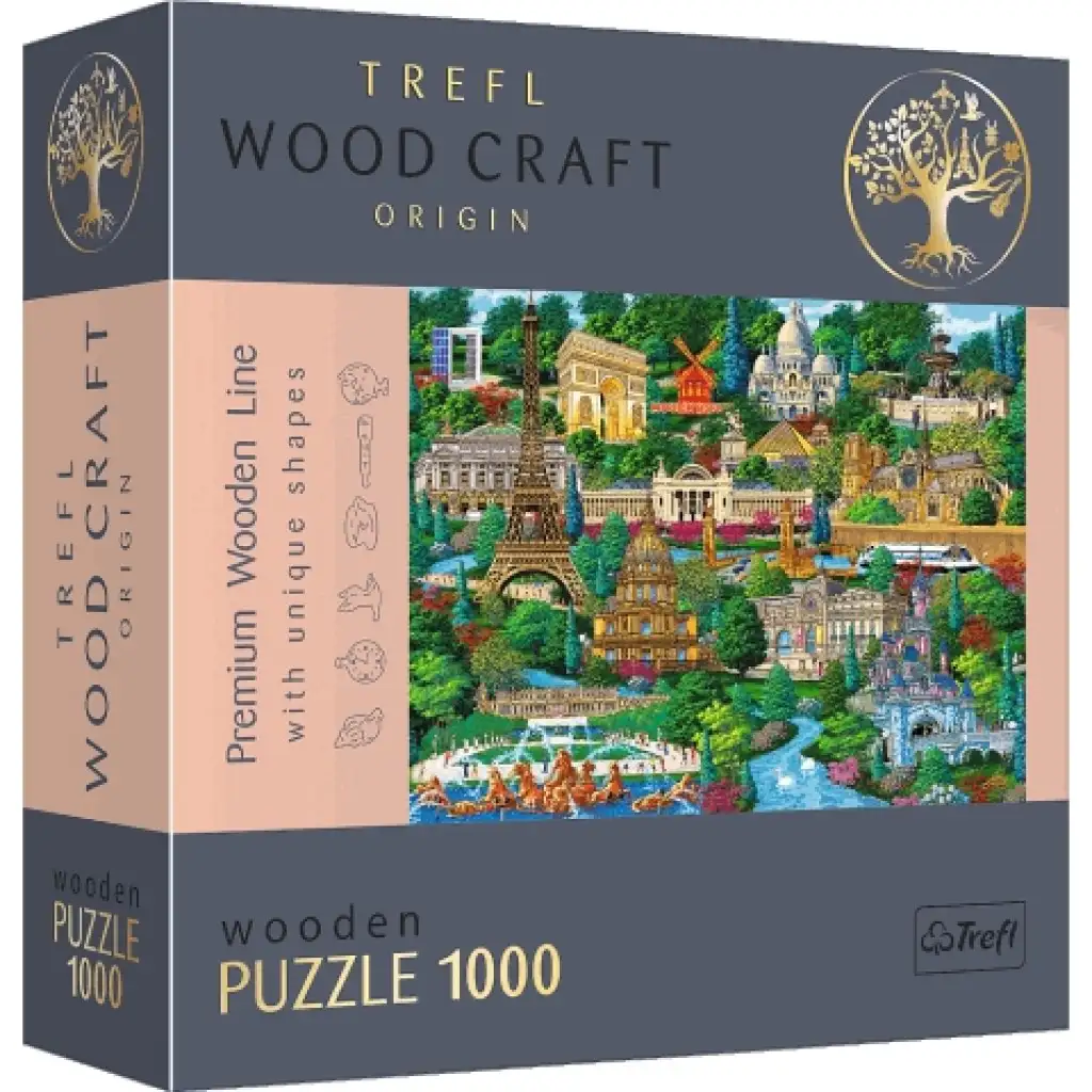 Wood Craft Híres helyek: Franciaország 1000db-os prémium fa puzzle - Trefl kép 1