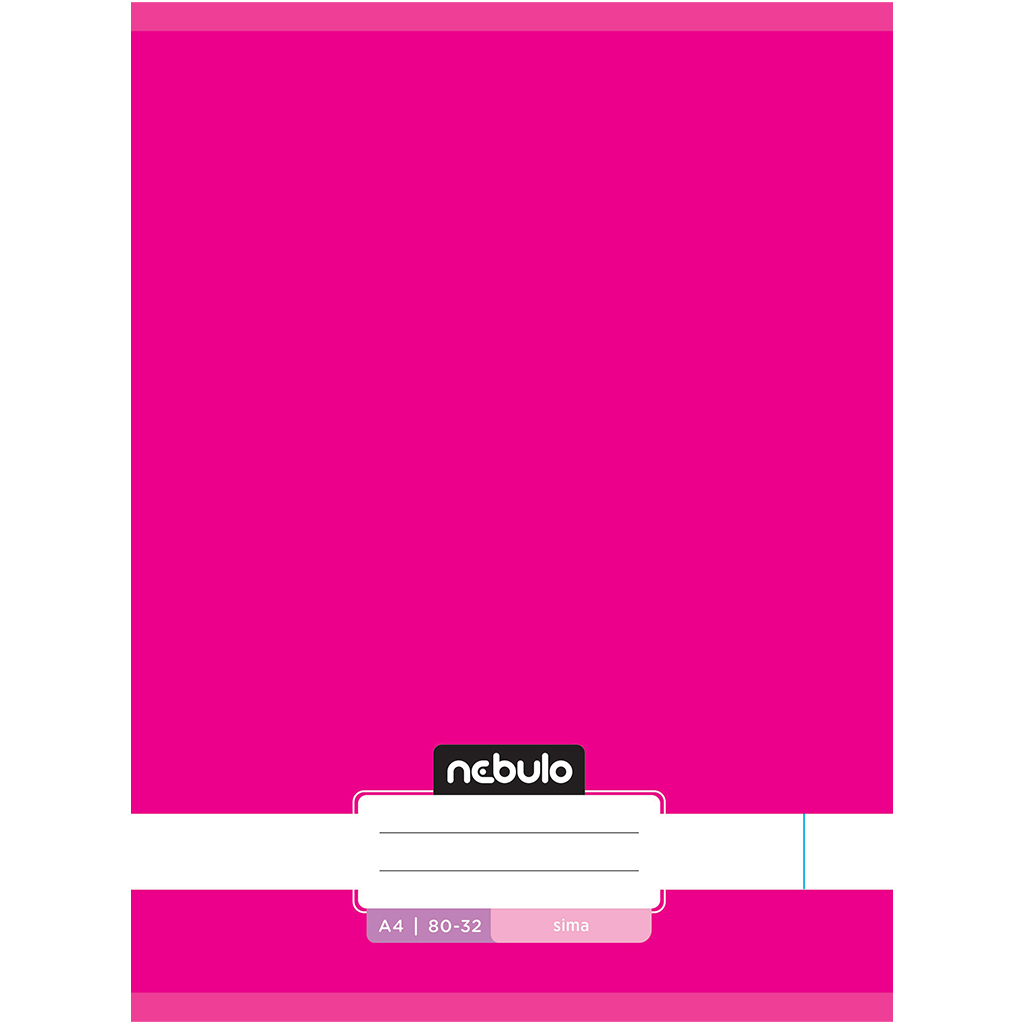 Nebulo: Tűzött sima neon rózsaszínű füzet 80-32 A/4 kép 1