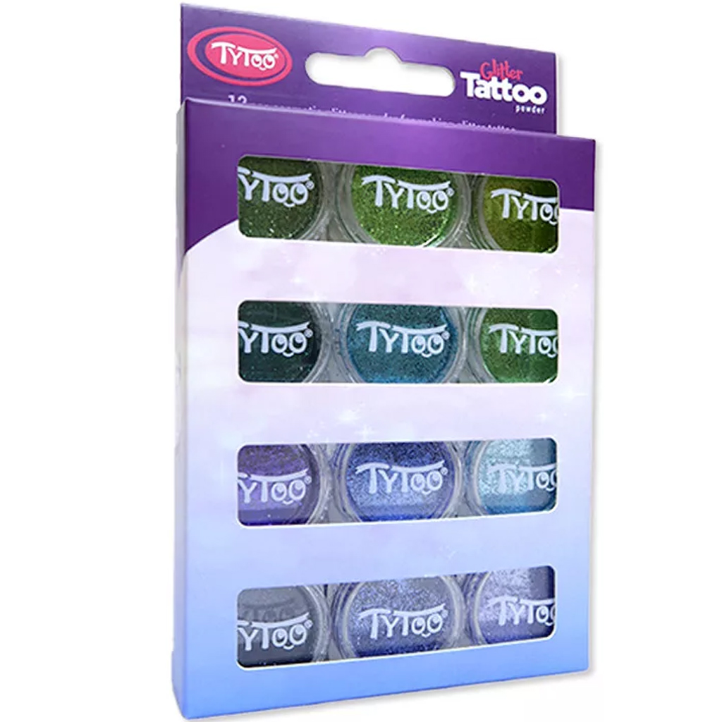 TyToo: Hideg színek csillámpor szett 12x2,5ml kép 1