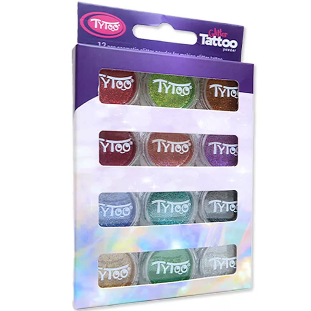 TyToo: Multi színek válogatása csillámpor szett 12x2,5ml kép 1