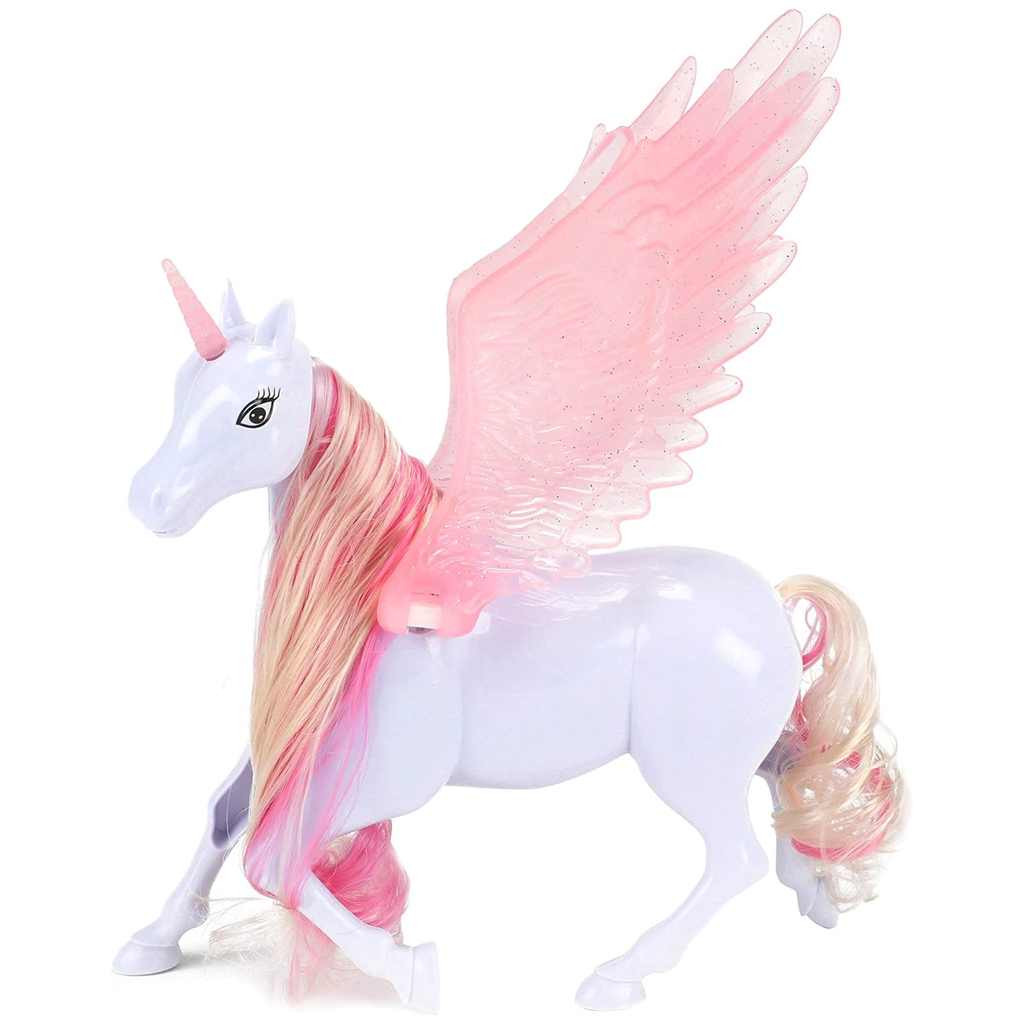Dream Horse Csillámló unikornis rózsaszín szárnyakkal 18cm kép 2