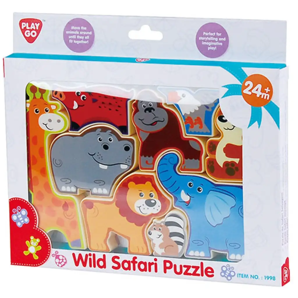 Playgo: Vadállatok formapuzzle kép 1