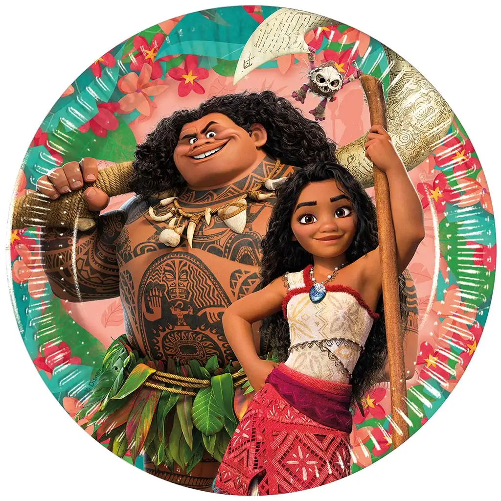 Disney Hercegnők Vaiana 2 papírtányér 8db-os szett 20cm kép 1