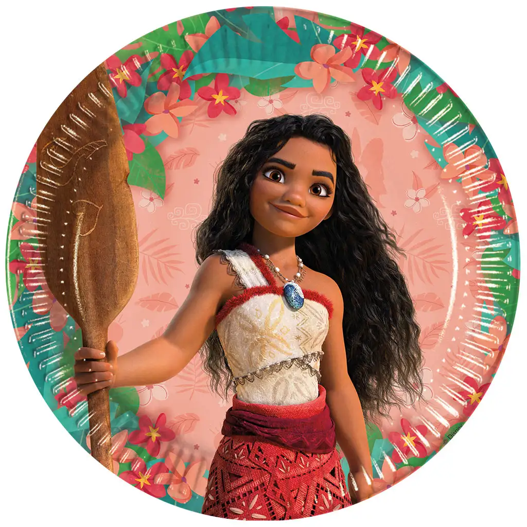 Disney Hercegnők Vaiana 2 papírtányér 8db-os szett 23cm kép 1