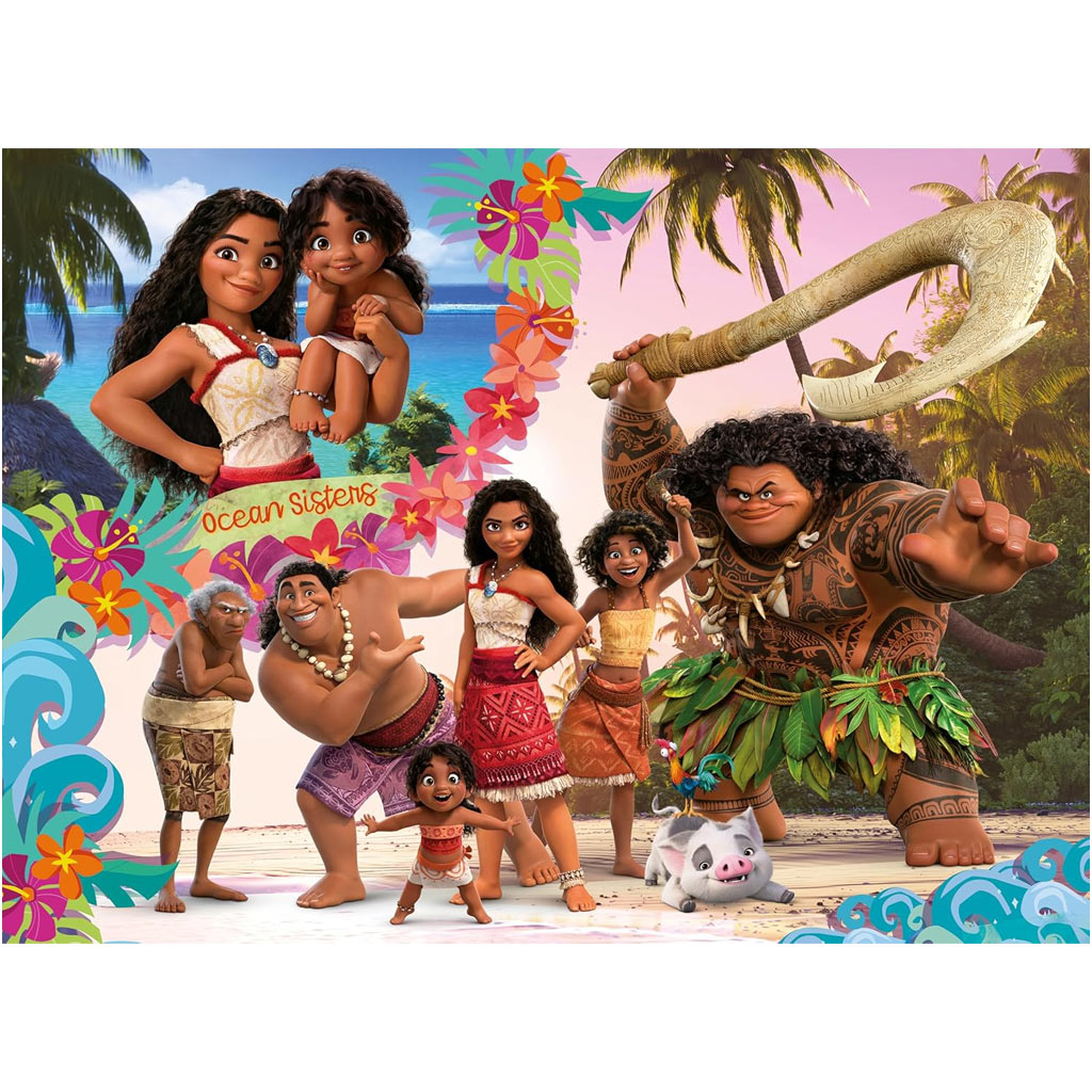 Vaiana 2 2 az 1-ben 48db-os puzzle és színező 35x25cm - Lisciani kép 2
