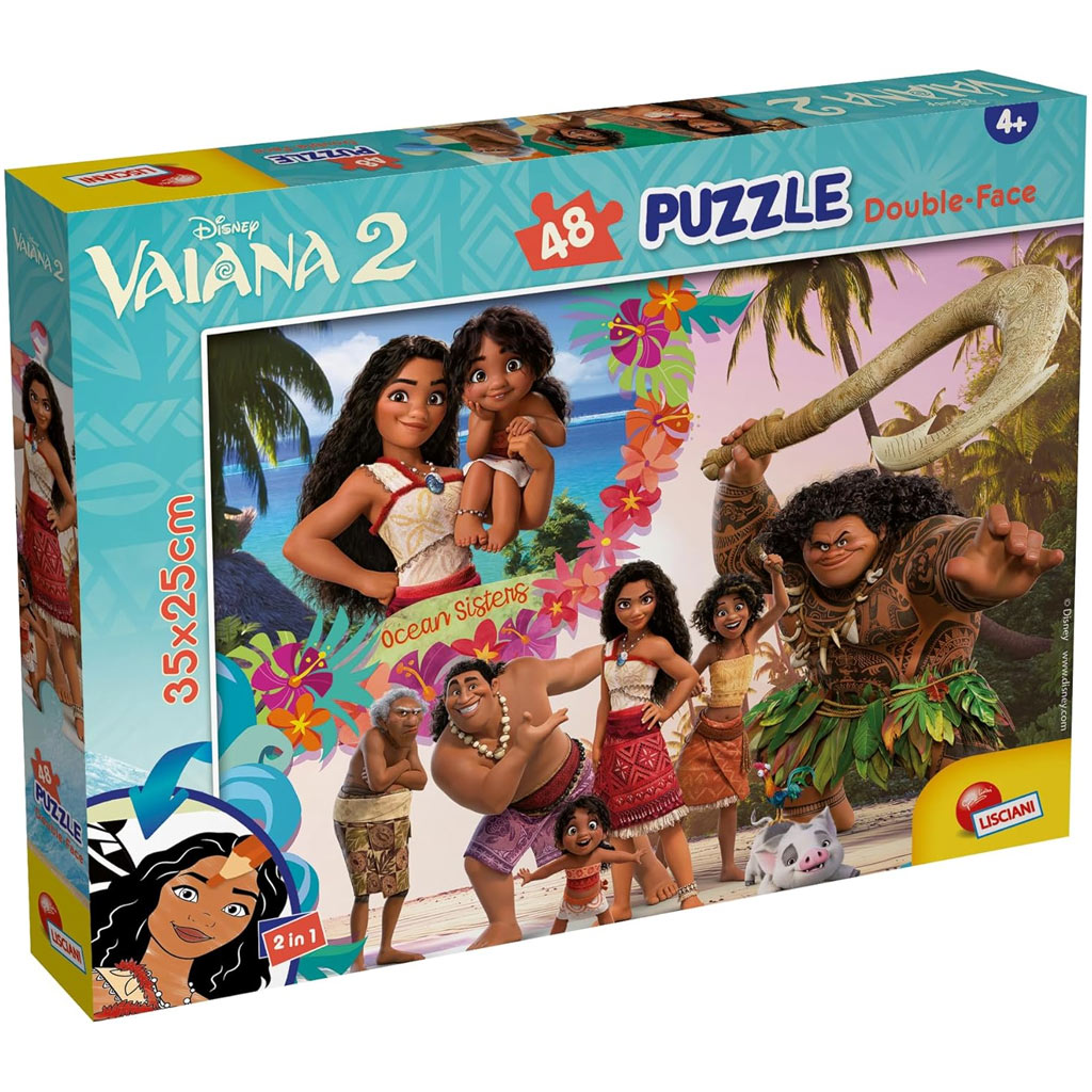 Vaiana 2 2 az 1-ben 48db-os puzzle és színező 35x25cm - Lisciani kép 1