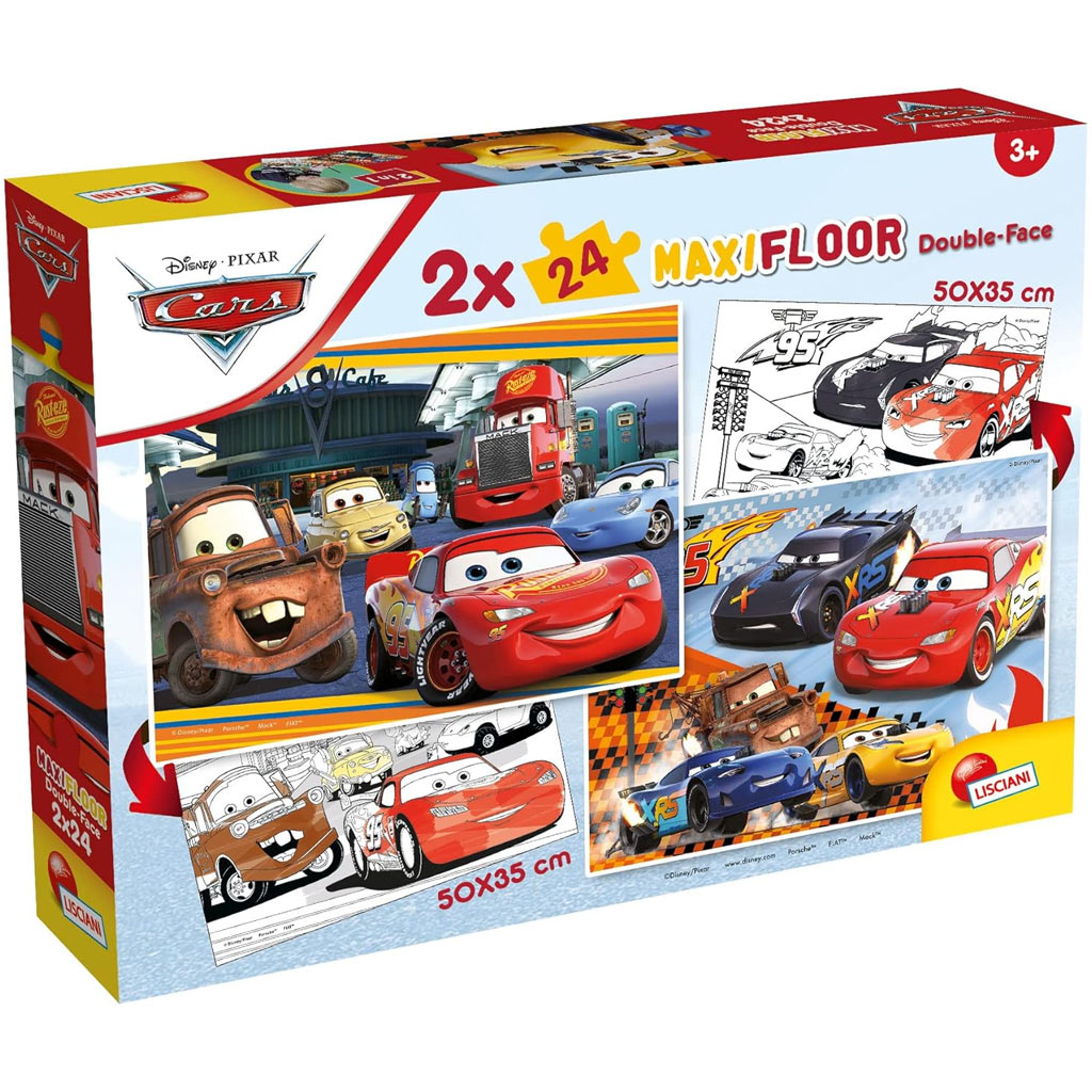 Verdák 2 az 1-ben 2x24db-os maxi puzzle és színező - Lisciani kép 1