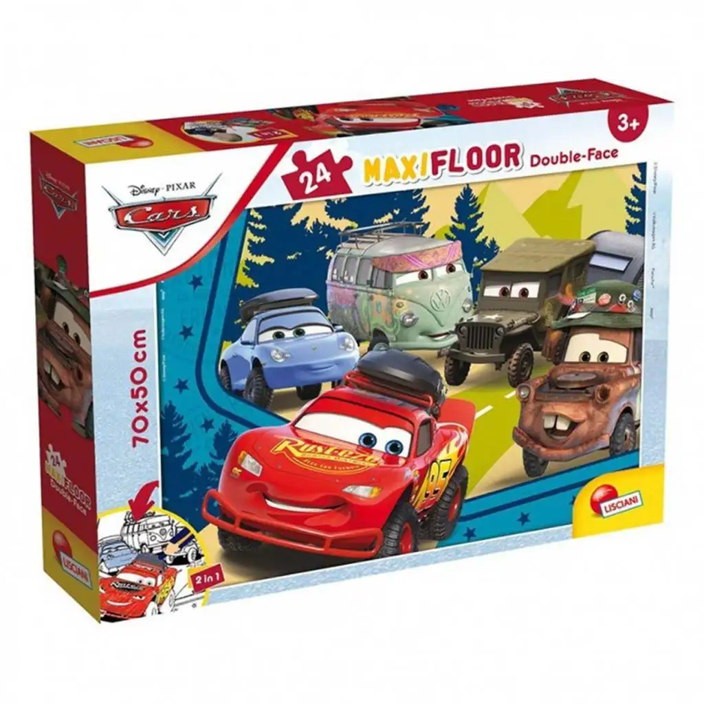 Verdák 2 az 1-ben maxi 24db-os puzzle és színező 70x50cm - Lisciani kép 1