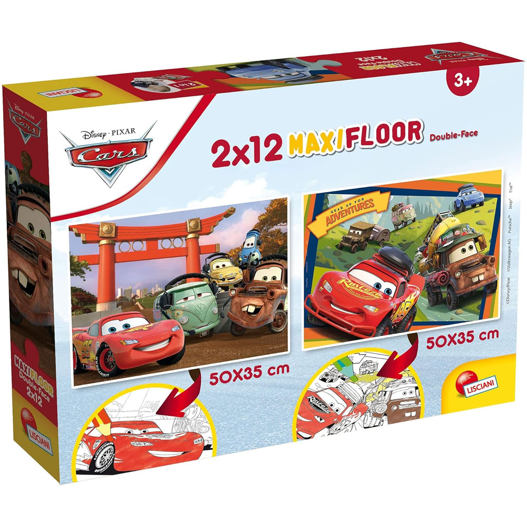 Verdák 2 az 1-ben 2x12db-os maxi puzzle és színező - Lisciani kép 1