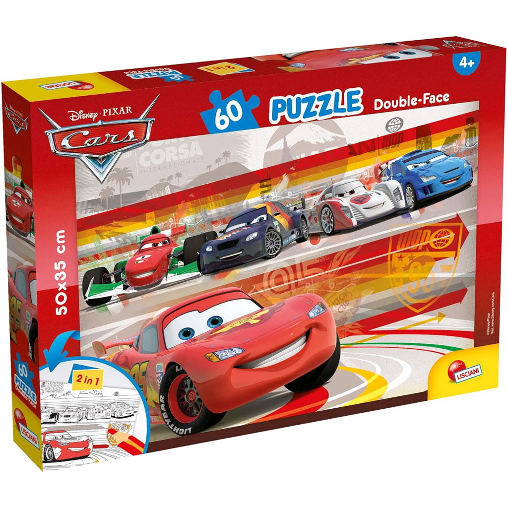 Verdák 2 az 1-ben 60db-os puzzle és színező 50x35cm - Lisciani kép 1