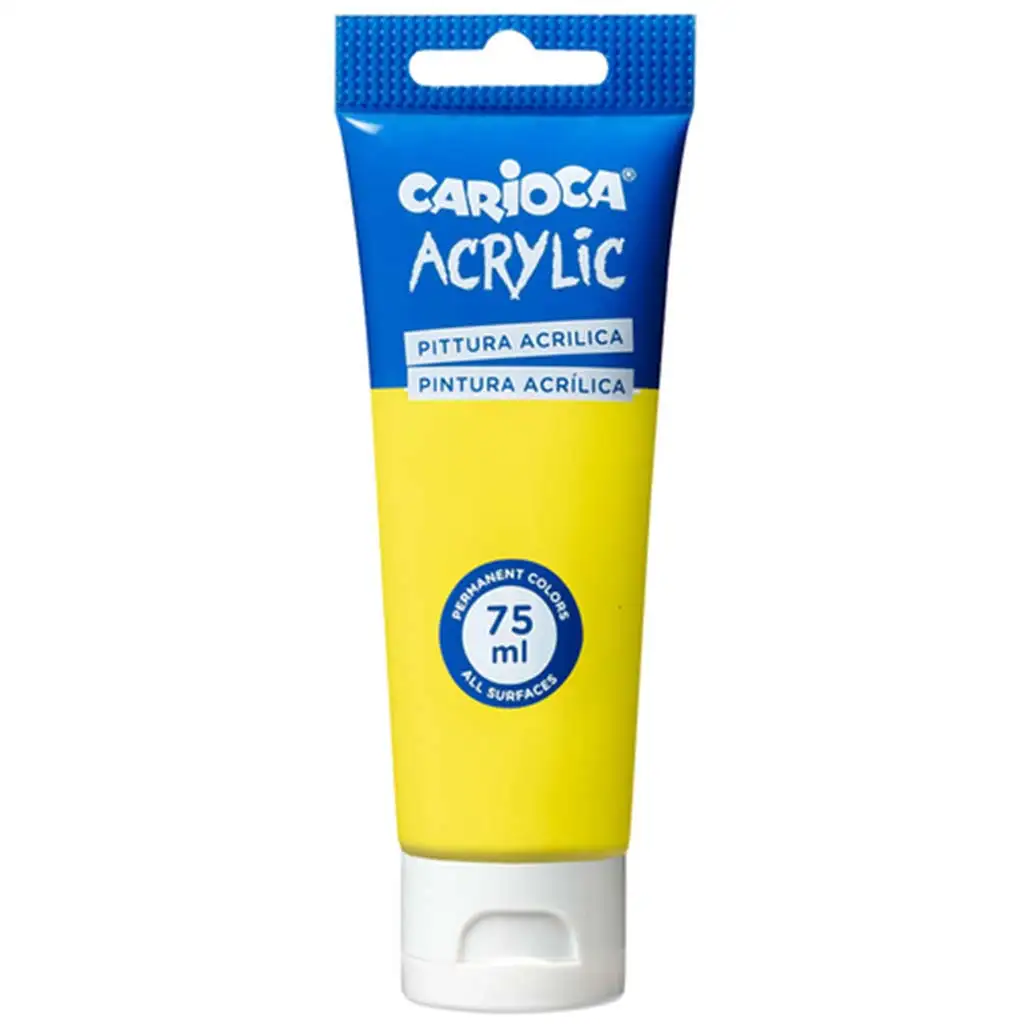 Acrylic 75ml-s akril festék citrom sárga színben - Carioca kép 1