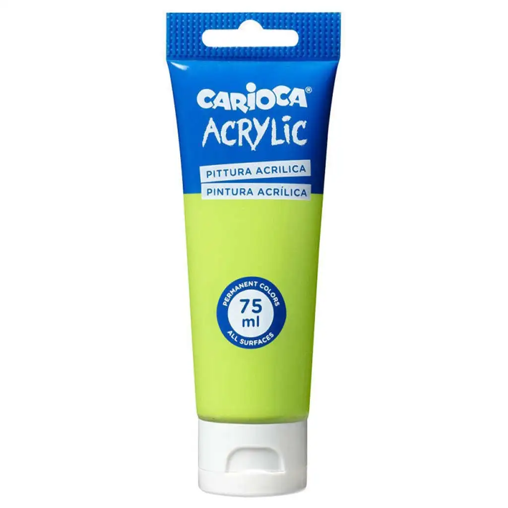 Acrylic 75ml-s akril festék világos zöld színben - Carioca kép 1