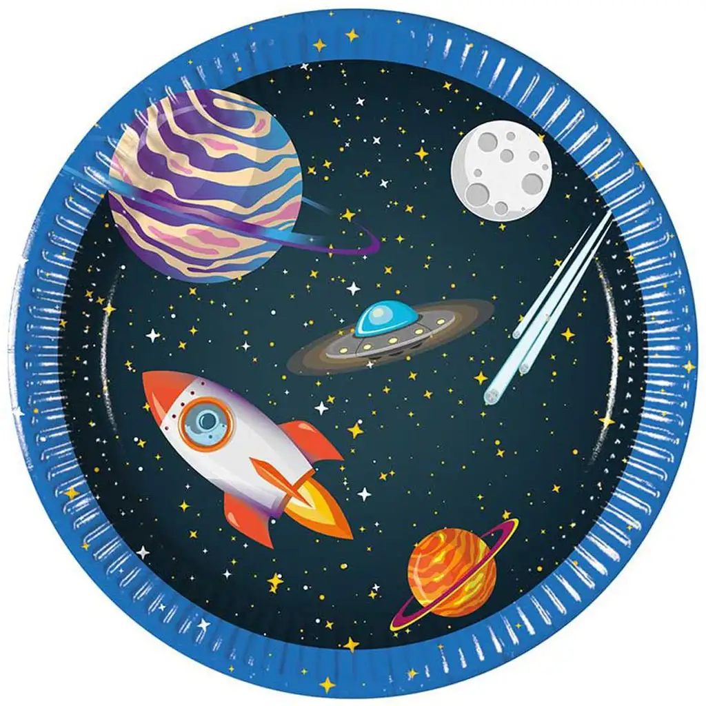 Űrkaland papírtányér 8db-os szett 20cm kép 1