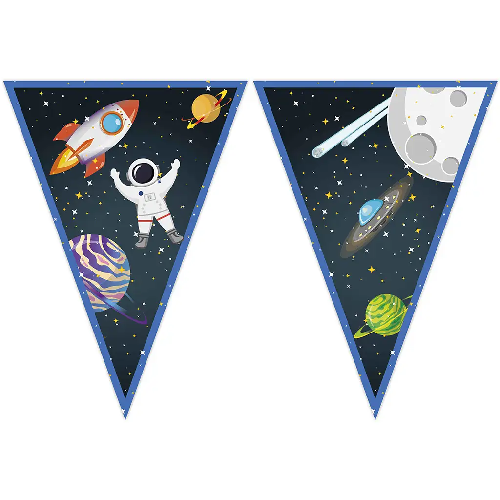 Űrkaland party zászlófüzér 230 cm kép 1