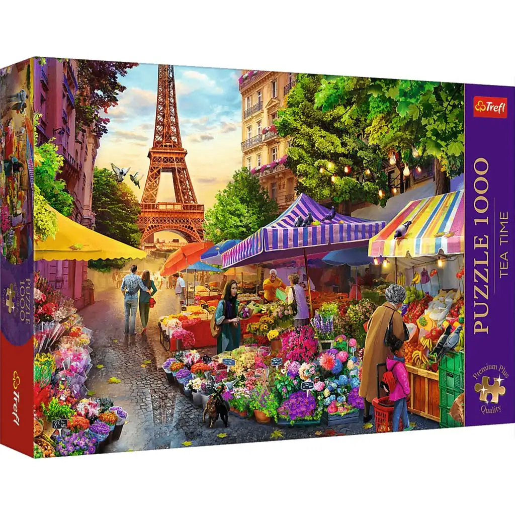 Virágbolt Párizsban 1000db-os prémium puzzle - Trefl kép 1