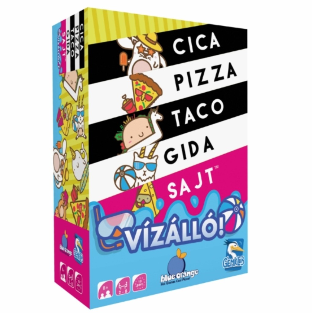 Vízálló cica, pizza, taco, gida, sajt társasjáték kép 1