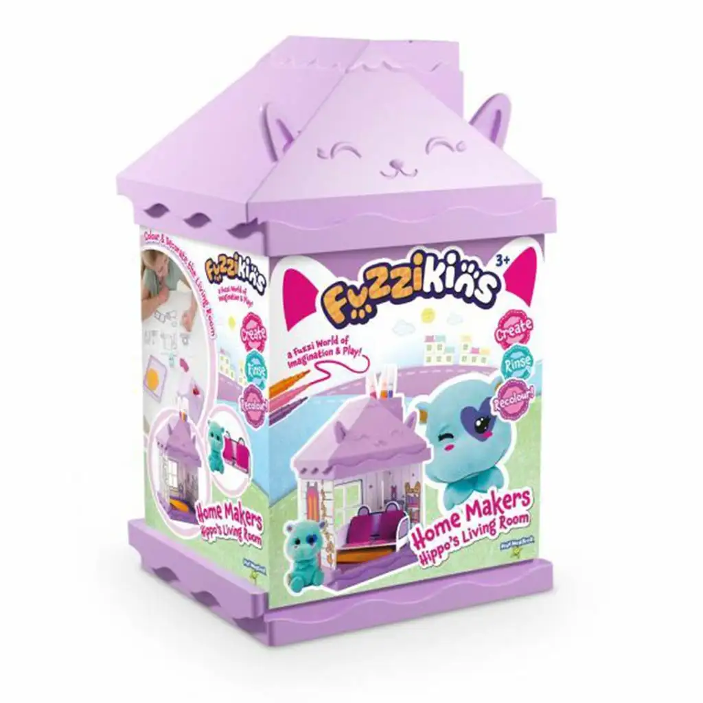 Playmonster: Fuzzikins víziló nappalija játékszett kép 1