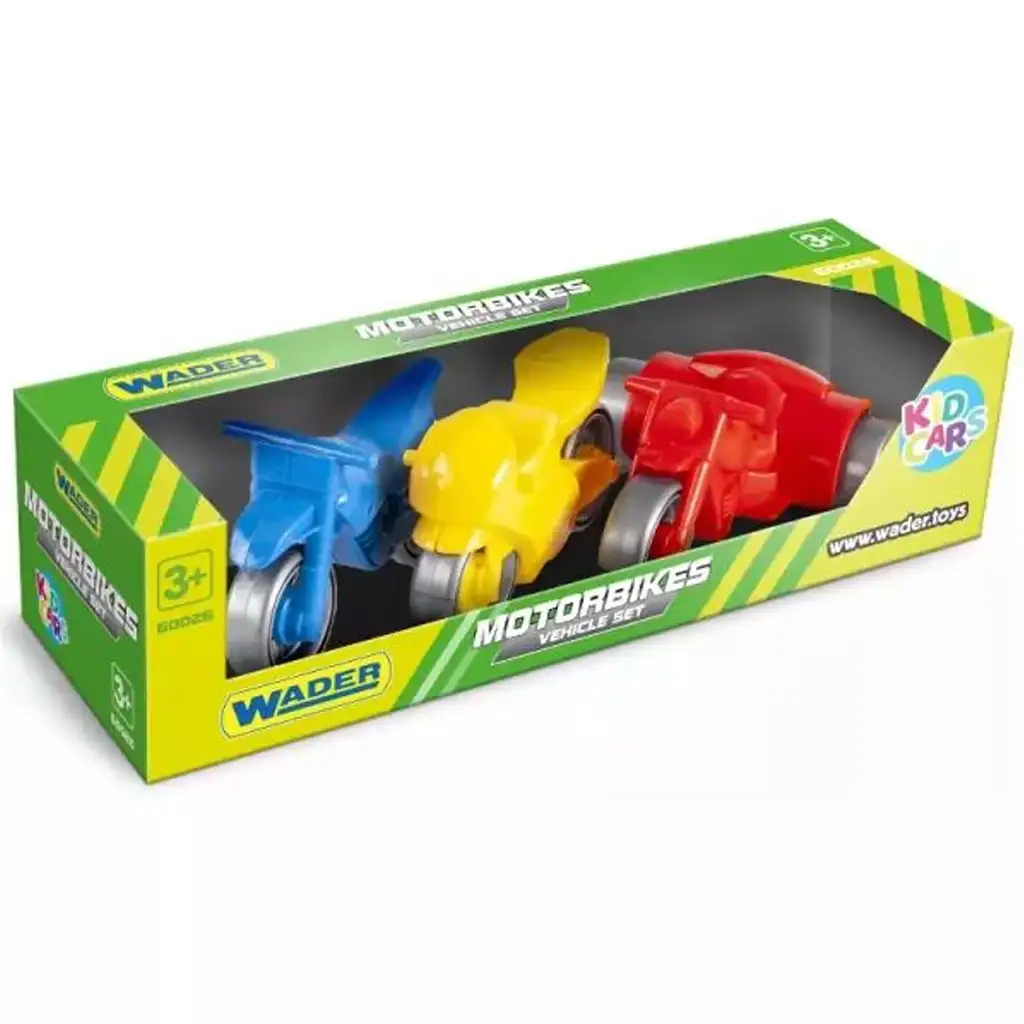Kid Cars 3db-os motorkerékpár szett - Wader kép 1