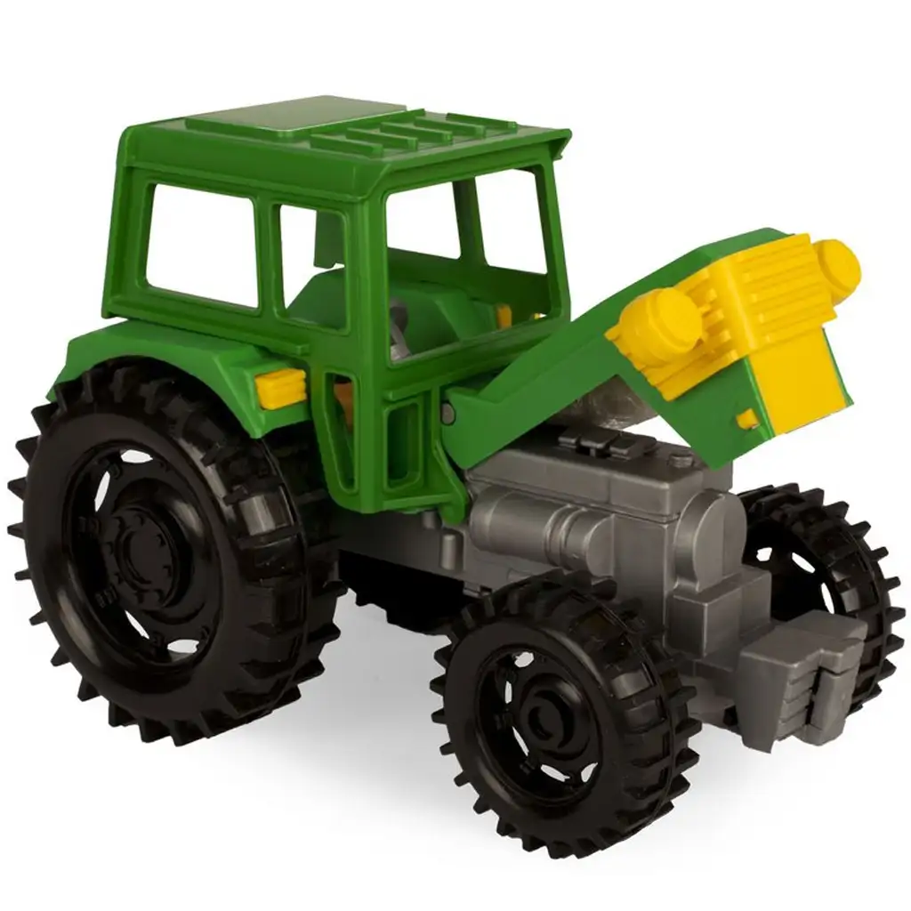 Zöld traktor billenős pótkocsival 38,5 cm - Wader kép 2