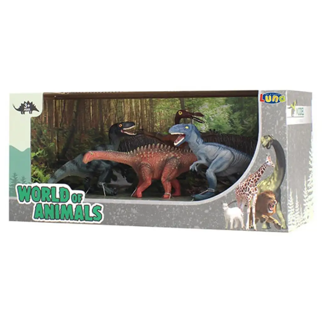 World Of Animals: Dinoszaurusz játékszett 4db-os készlet kép 1