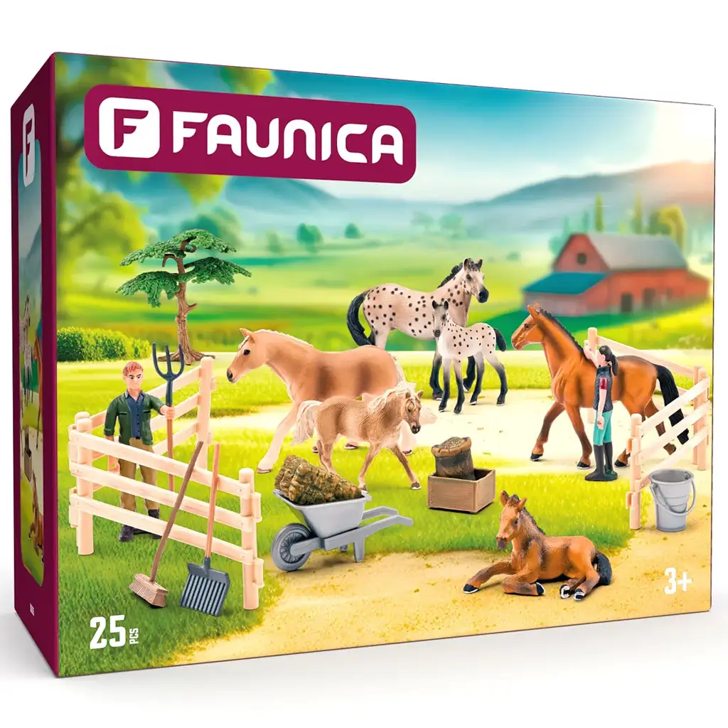 Faunica: 25db-os játékszett lovakkal - Woodyland kép 1