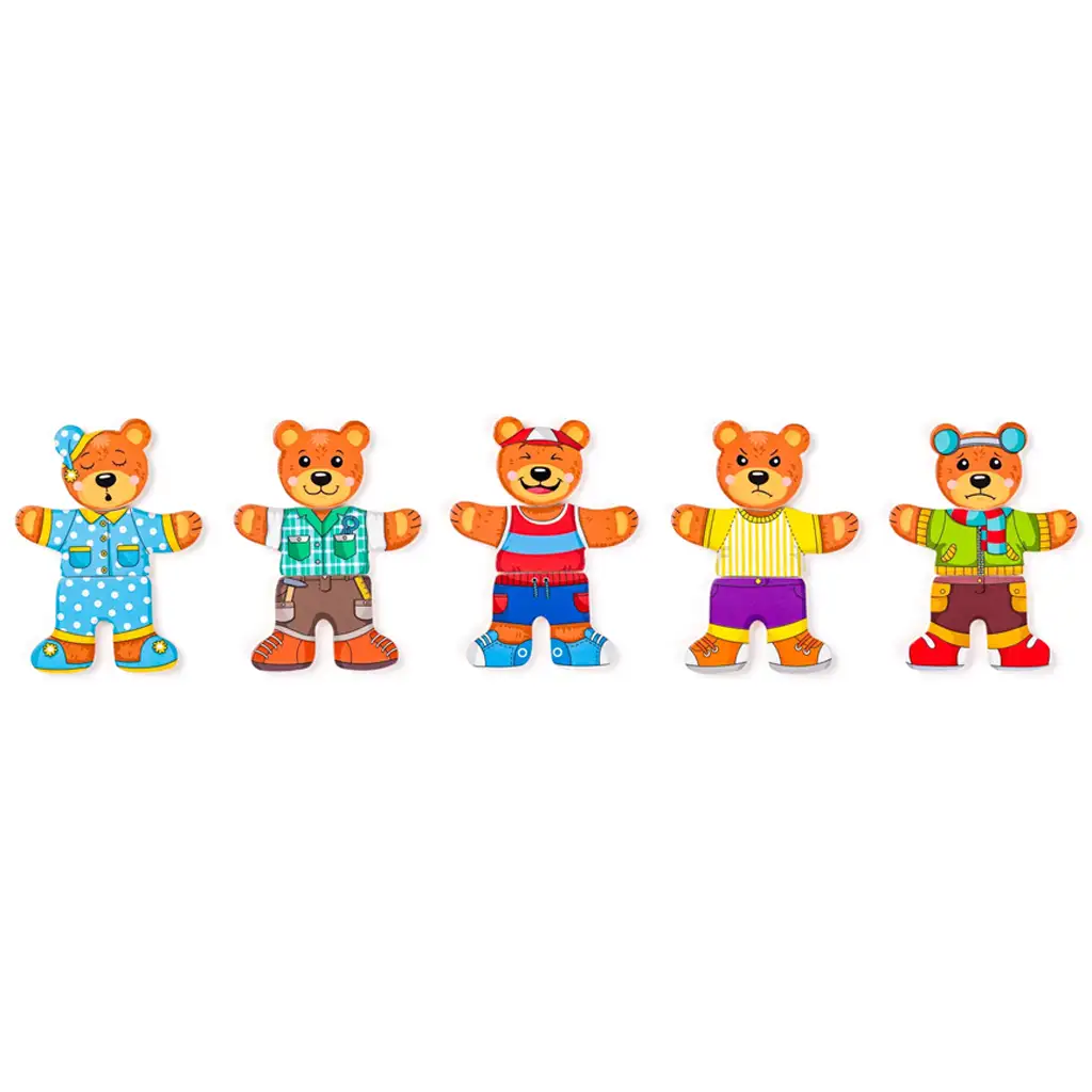 Öltöztethető medvecsalád fa puzzle - Woodyland kép 4